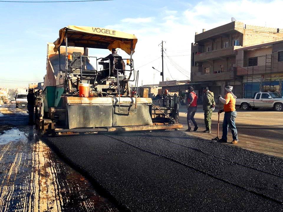 The final steps of the road widening ….