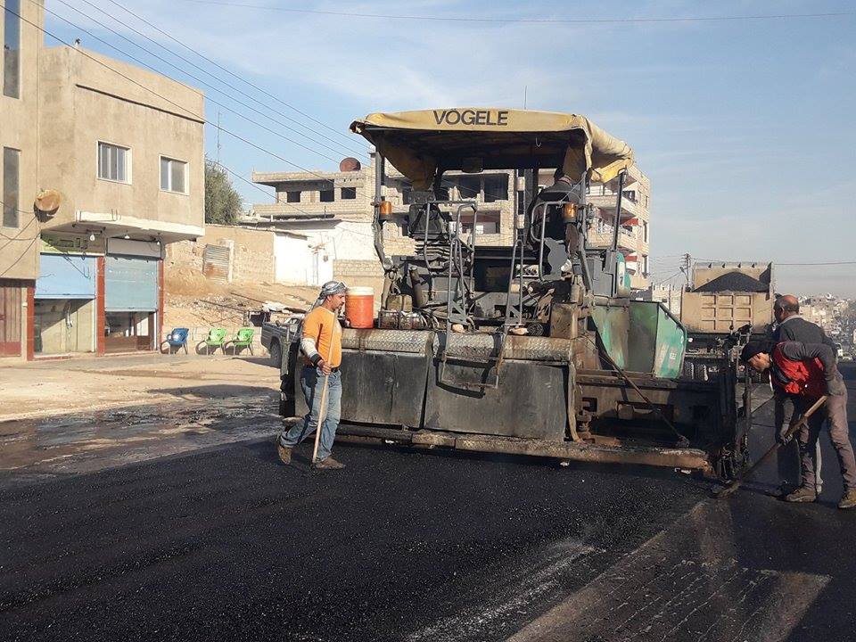 The final steps of the road widening ….